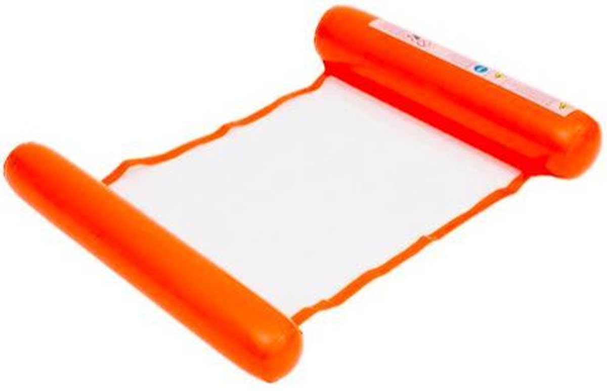 Opblaasbare waterhangmat - oranje | 108 x 73 cm | Speciaal voor een ontspannen zomer